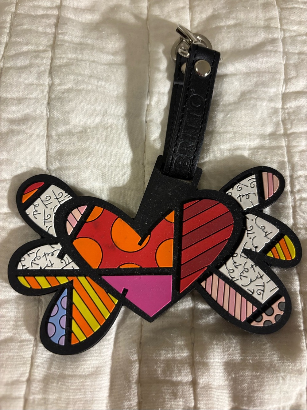 Romero Britto Flying Luggage Tag- Multicolor